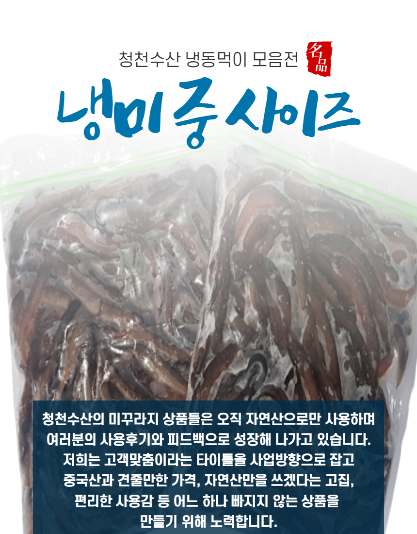 [자연산]냉동 미꾸라지 중사이즈 1kg